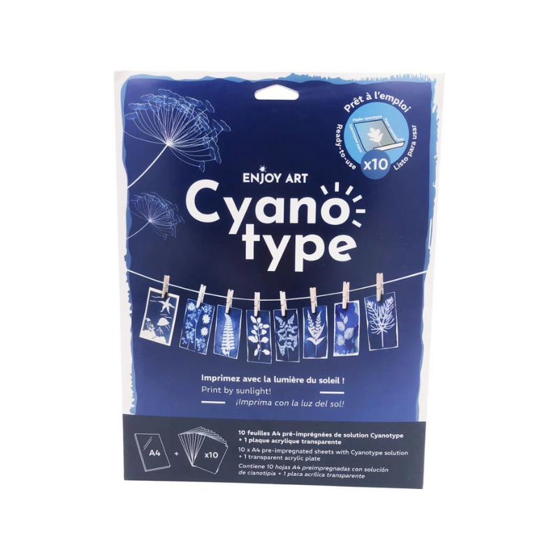Kit Cyanotype Enjoy Art - 10 feuilles + plaque transparente