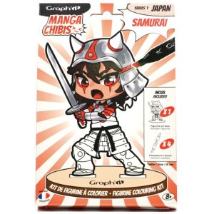 Kit coloriage figurine - Samurai - Graph'it chibis 