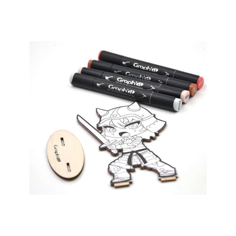 Kit Graph'it chibis coloriage figurine Samurai 