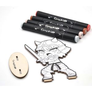 Kit Graph'it chibis coloriage figurine Samurai 