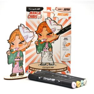 Kit figurine à colorier Matsuri - Graph'it chibis 