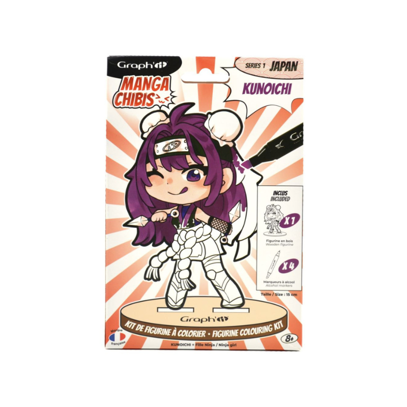 Kit coloriage figurine - Kunoichi - Graph'it chibis 