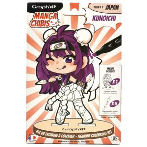 Kit coloriage figurine - Kunoichi - Graph'it chibis 