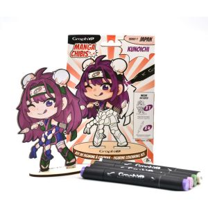 Kit Graph'it chibis coloriage figurine Kunoichi