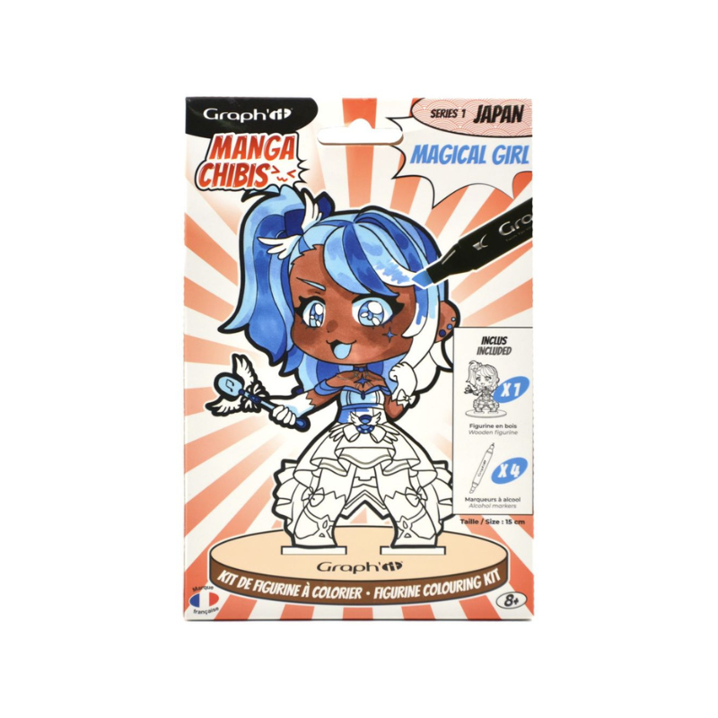 Kit coloriage figurine - Magical Girl - Graph'it chibis 