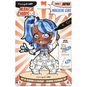 Kit coloriage figurine - Magical Girl - Graph'it chibis 