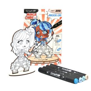Kit Graph'it chibis coloriage figurine Magical Girl