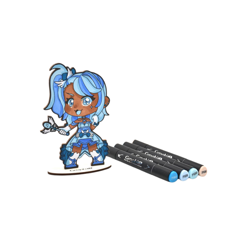 Kit figurine Magical Girl à colorier Graph'it chibis 
