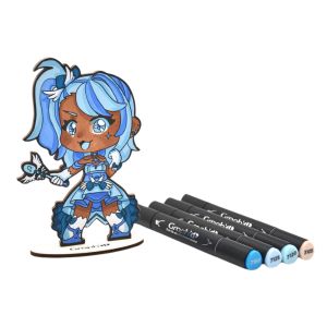 Kit figurine Magical Girl à colorier Graph'it chibis 