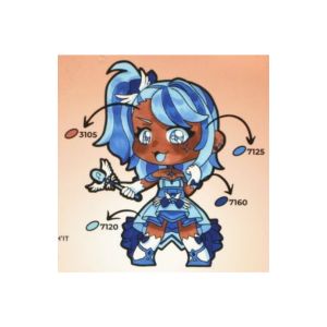 Kit coloriage figurine chibi Magical Girl - Graph'it