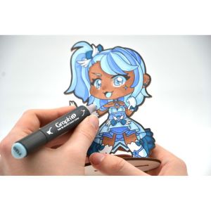 Kit coloriage manga Graph'it chibis - figurine Magical Girl