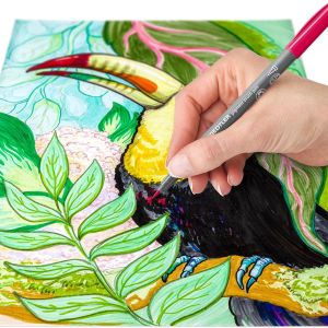 Assortiment de 24 feutres permanents pigment brush Staedtler
