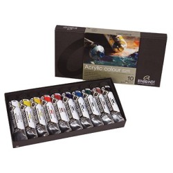 Boîte de 10 tubes de peinture acrylique extra fine Rembrandt