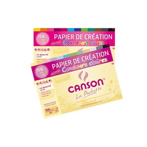 Papier de Création couleurs- grain fin 150gr - Canson