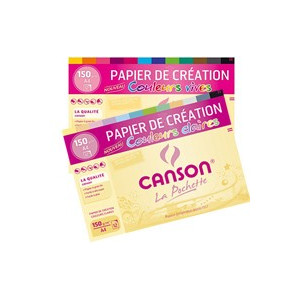 Acheter Pochette papier de création Canson - Couleurs claires - A4 150g/m²  En ligne