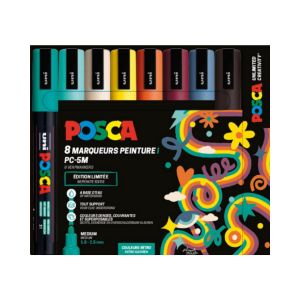 Set de 8 POSCA  - PC5M - Edition limitée Rétro