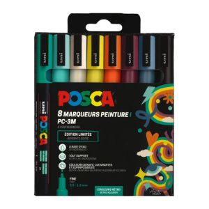 Set de 8 POSCA  - PC3M - Edition limitée Rétro