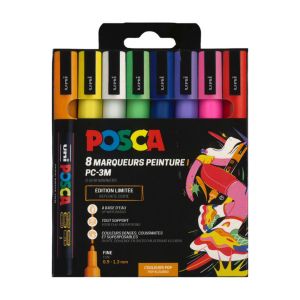 Set de 8 POSCA  - PC3M - Edition limitée Pop