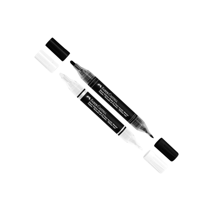 Set 2 marqueurs Black Edition Shake & Paint Marker - Faber Castell