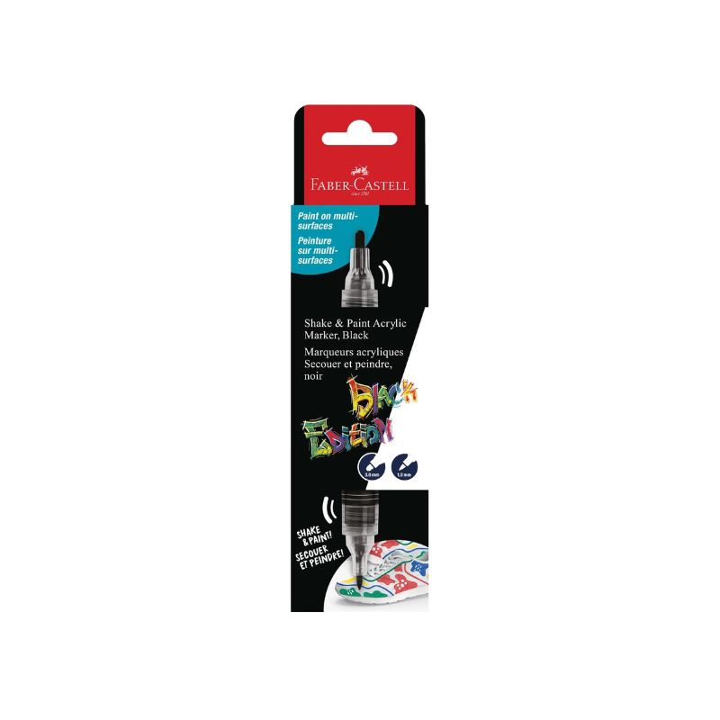 Set Black Edition Shake & Paint Marker - Noir- Faber Castell