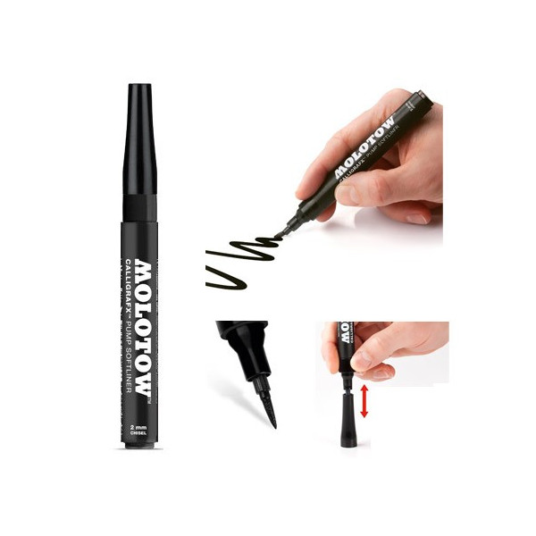 Marqueur pinceau Calligrafx rechargeable - Molotow