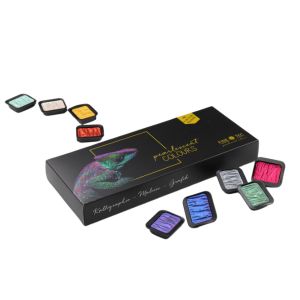 Boîte aquarelle Finetec - 24 godets - 22 nacrées + 2 flip-flop