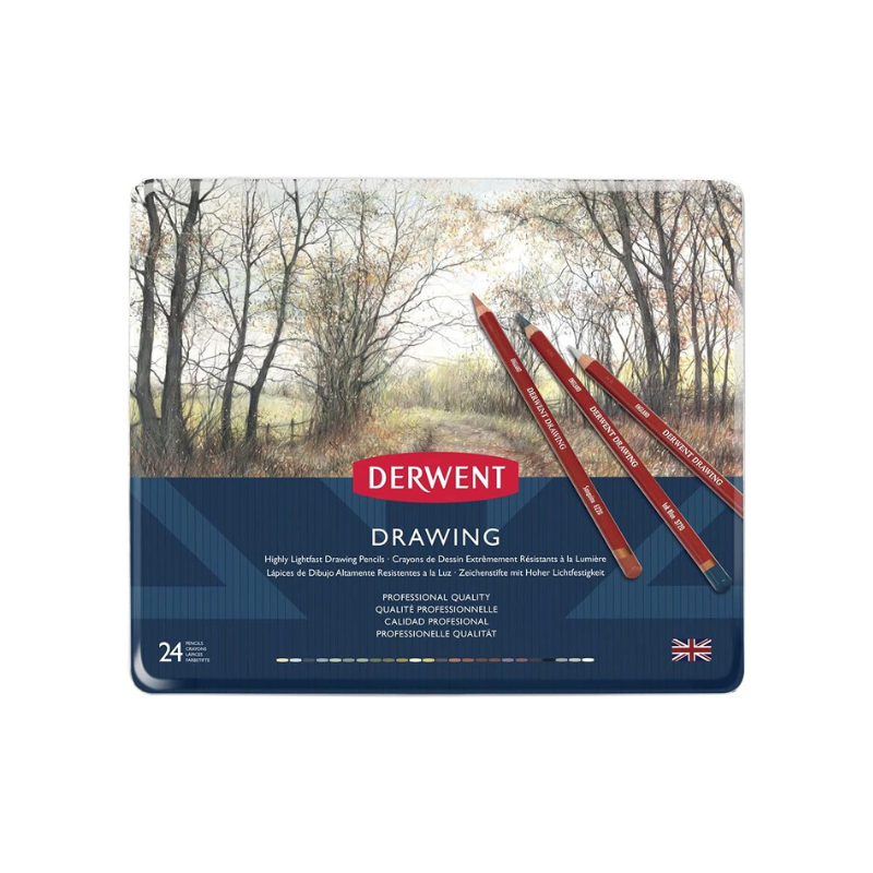 Set 24 crayons de couleurs Drawing Derwent