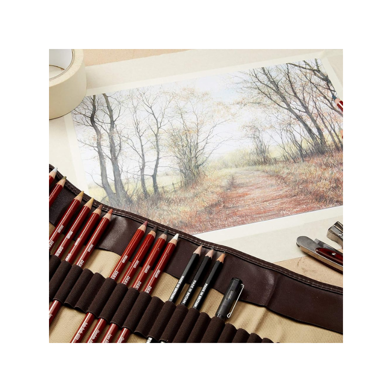 Boîte metal Derwent - 24 crayons de couleurs Drawing
