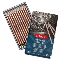 Boîte de 12 crayons Metallic Derwent