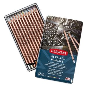 Boîte de 12 crayons Metallic - Derwent