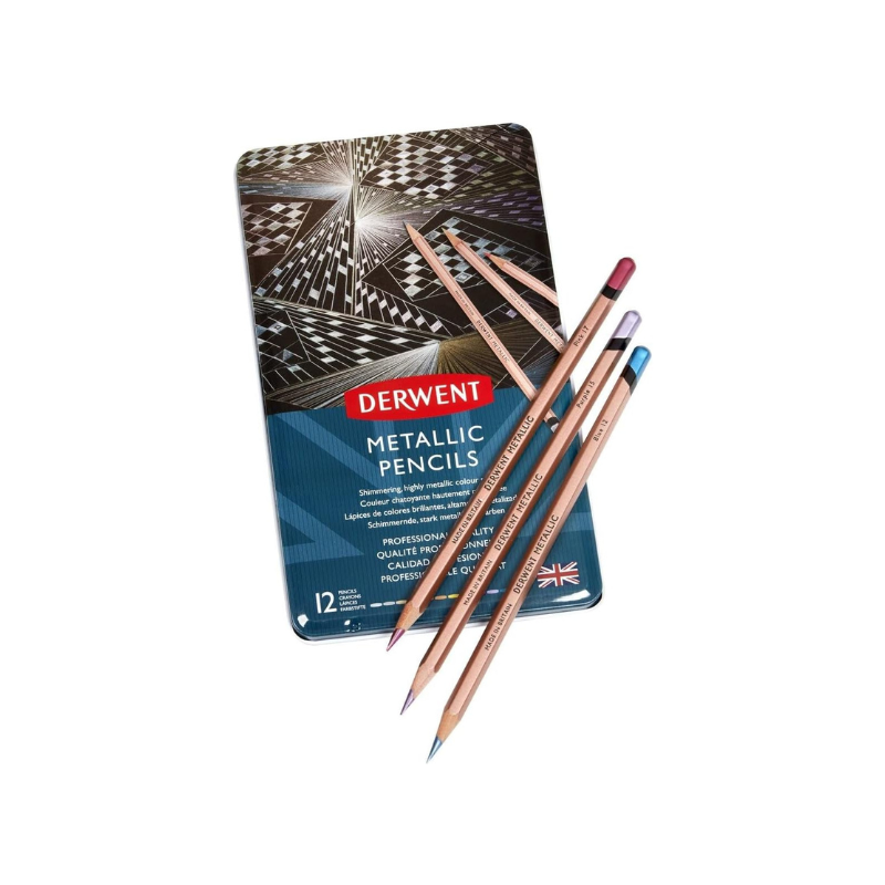 Set de 12 crayons Metallic Derwent