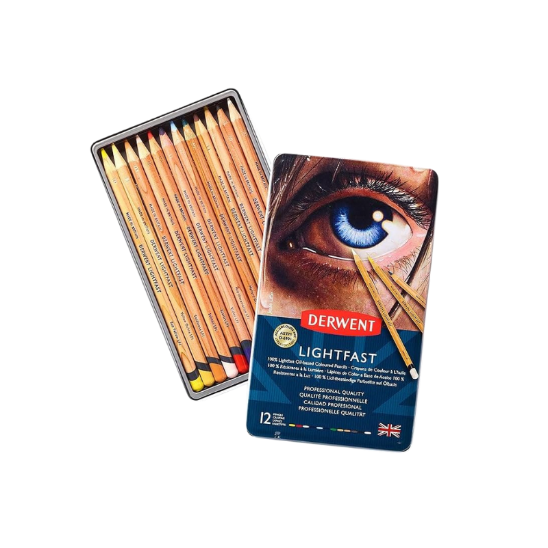 Boîte 12 crayons de couleur Lightfast - Derwent