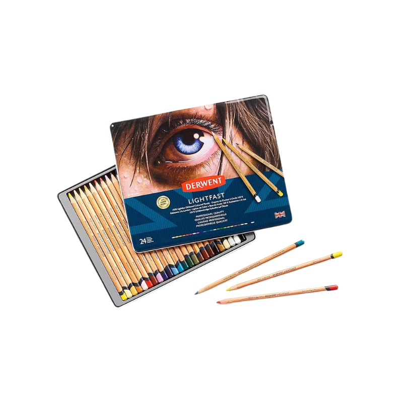 Boîte 24 crayons de couleur Lightfast - Derwent