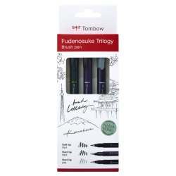 Set de 3 feutres calligraphie Fudenosuke - Tombow