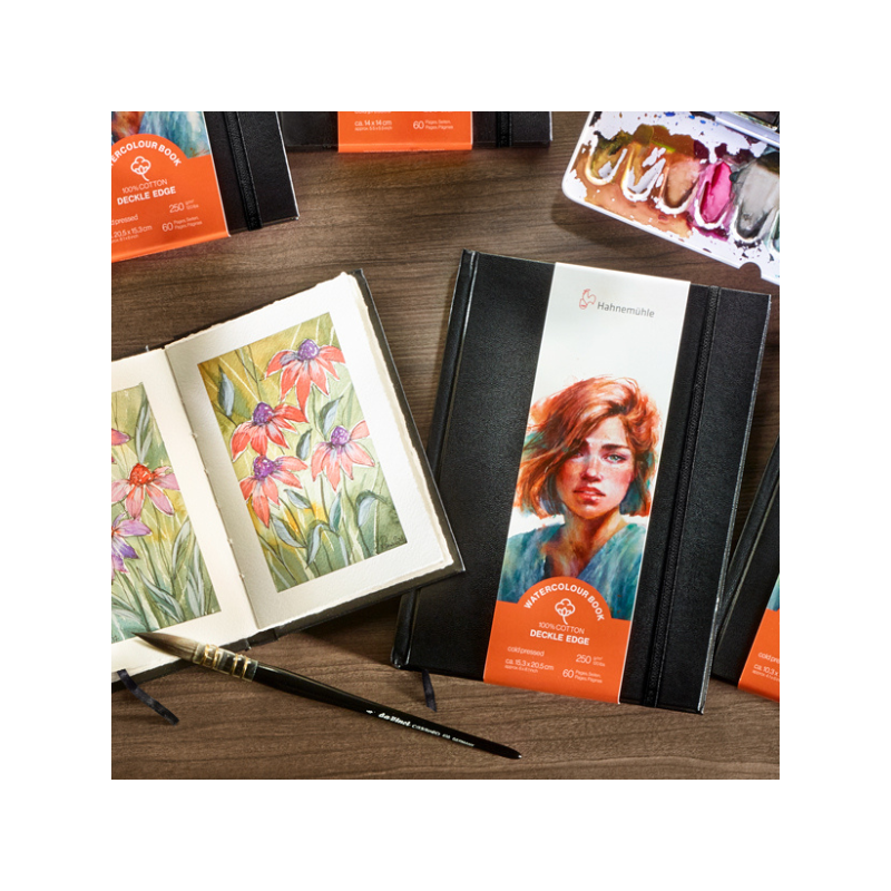 Carnet aquarelle haut de gamme Hahnemühle 100% coton 250g