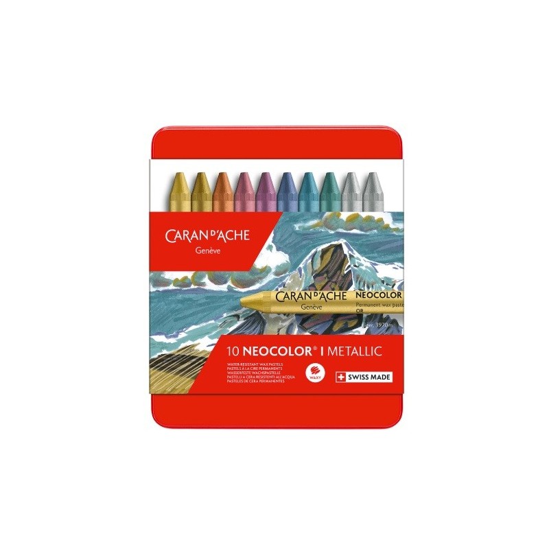 Set de 10 craies Neocolor métalliques - Caran d'Ache