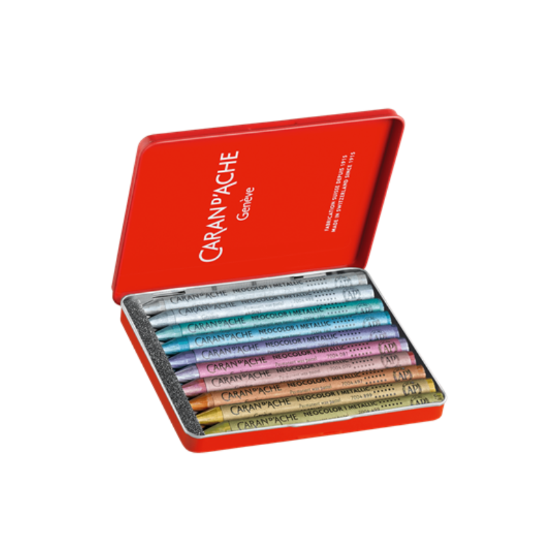 Set de 10 pastels Neocolor I métalliques - Caran d'Ache