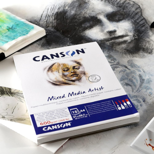 Bloc papier multitechnique coton Canson 600g A3 et A4
