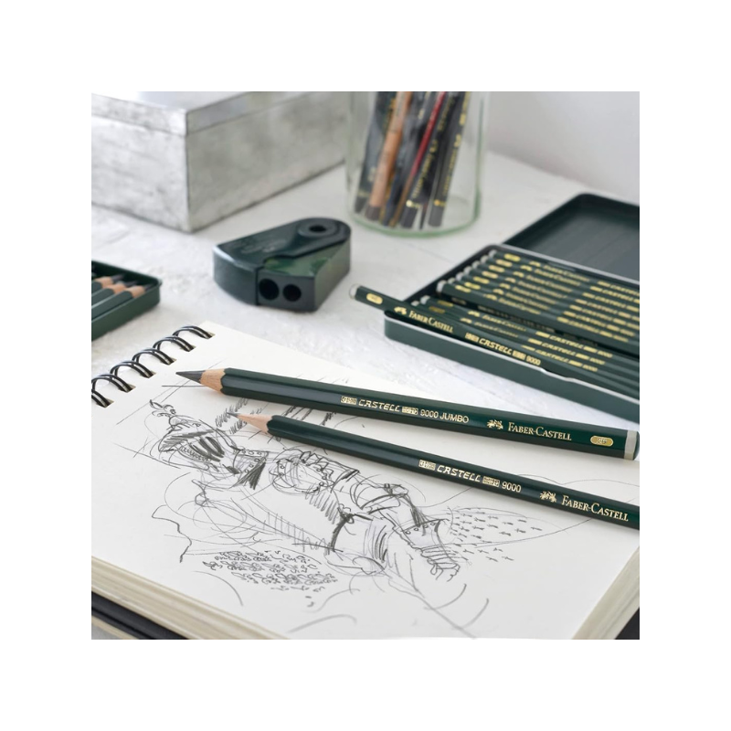 Crayon graphite haut de gamme Faber‑Castell Castell 9000 Jumbo