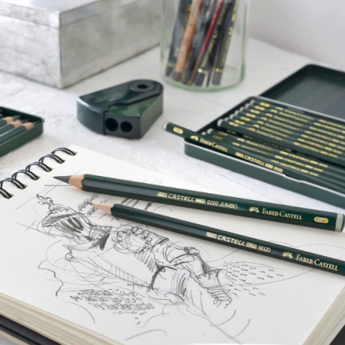 Crayon graphite haut de gamme Faber‑Castell Castell 9000 Jumbo