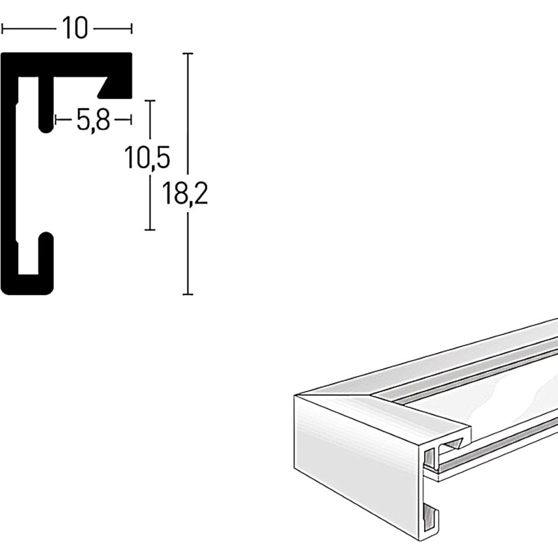 Profil cadre aluminium Nielsen C2