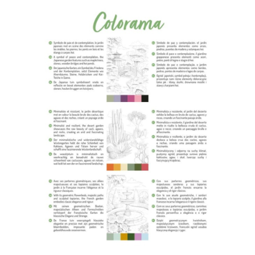 Bloc A4 spirale papier multi-techniques Clairefontaine Les jardins