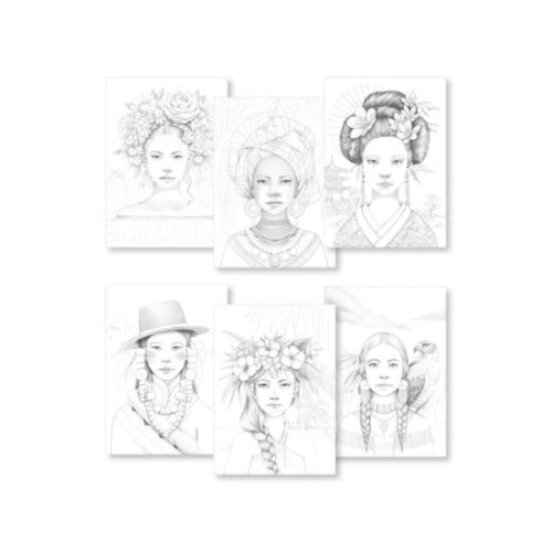 Bloc spiralé A4+ 20 feuilles de papier paint'ON 250g Clairefontaine Les Femmes