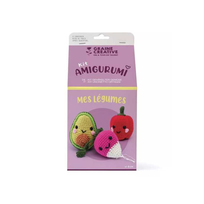 Kit crochet Amigurumi - Mes légumes - Graine Créative