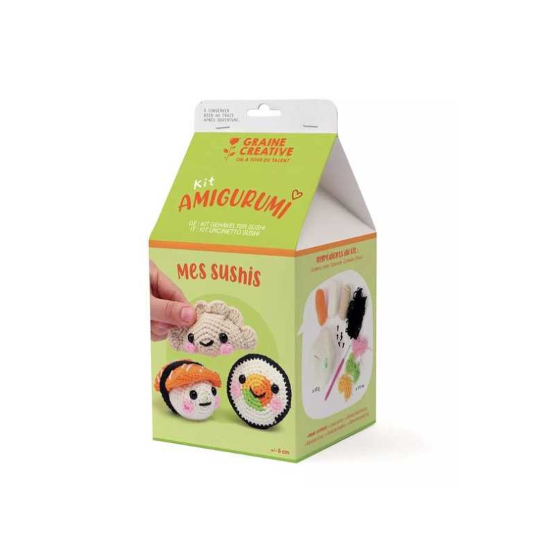 Loisir créatif - Kit crochet Amigurumi - Mes sushis - Graine Créative