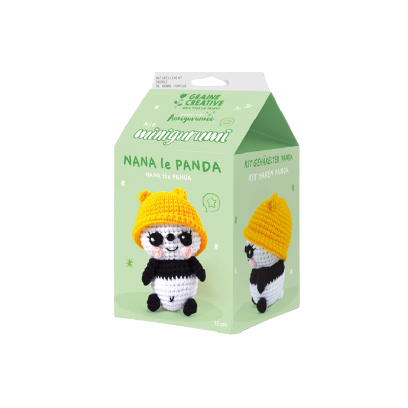 Kit crochet mini Amigurumi - Nana le panda - Graine créative