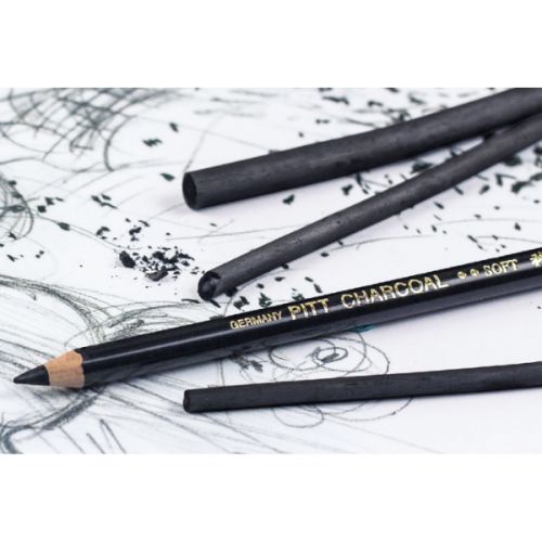 Crayon fusain sec naturel Faber-Castell Pitt sec