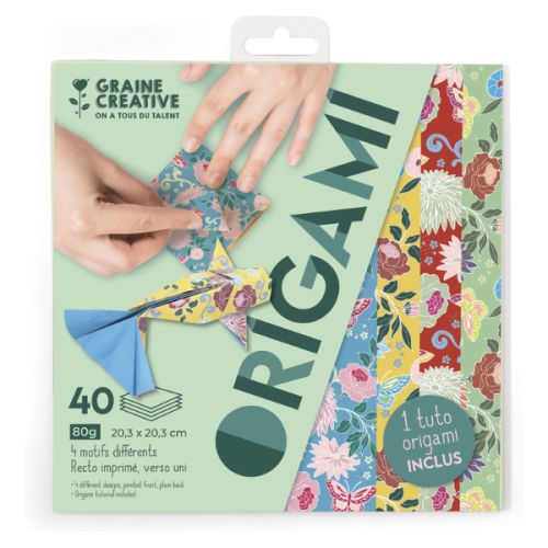 Pochette 40 feuilles Origami - Carpe Koï - Graine créative