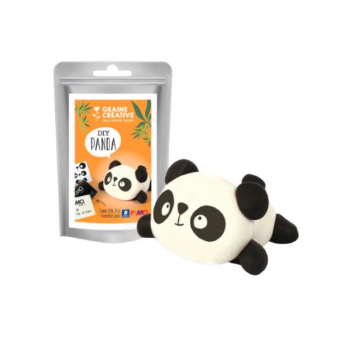 Kit pâte polymère débutant - Panda - DIY Graine Creative