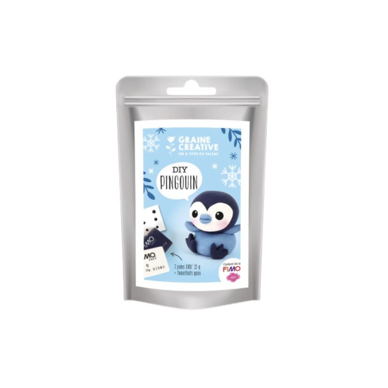 Kit de modelage en pâte Fimo - Pingouin - Graine Creative